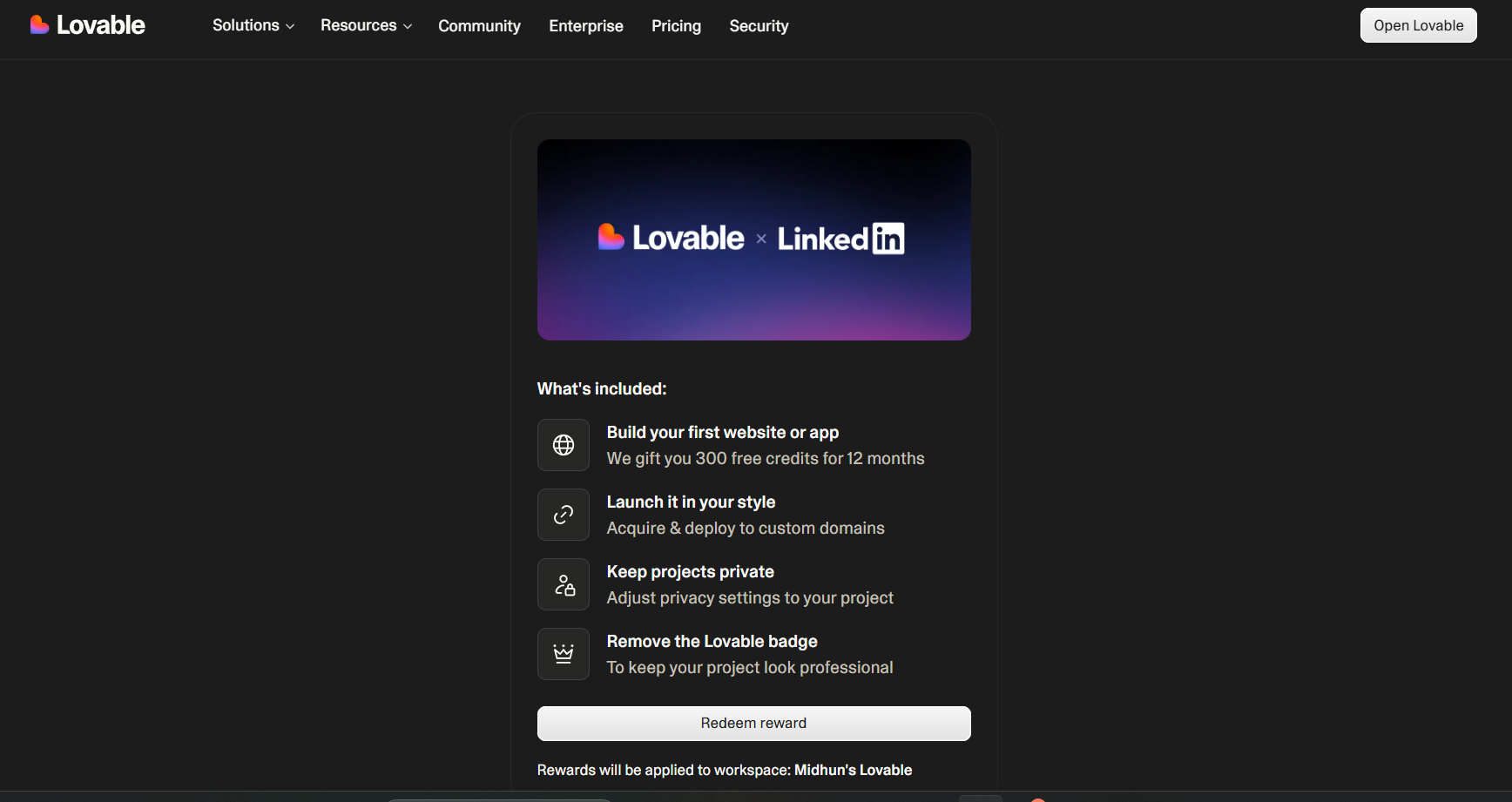Illustration for 4. Login or Create a Lovable Account